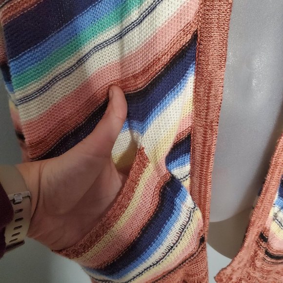 Billabong Outside The Lines Stripe Cardigan Sweater, S - Picture 2 of 6